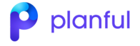 O logotipo da Planful, com uma letra 'P' estilizada em azul e verde, representando o software de planejamento e anlise financeira.