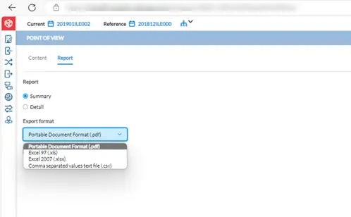 Export format example
