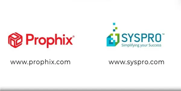 Die Firmenlogos von Prophix und Syspro werden nebeneinander angezeigt - Video Titelbild