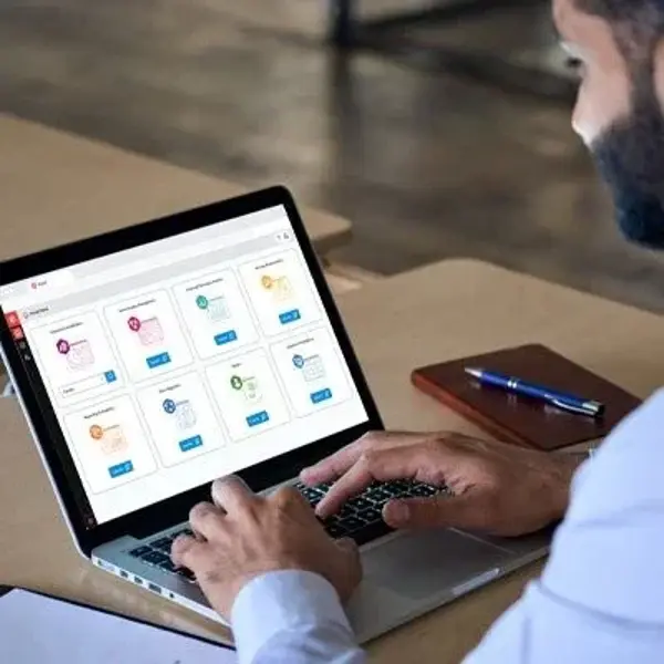 Prophix One Webinar Man on Laptop