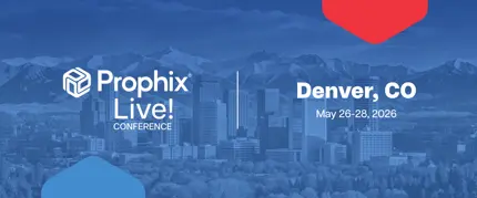 Prophix Live Denver web banner with hexa