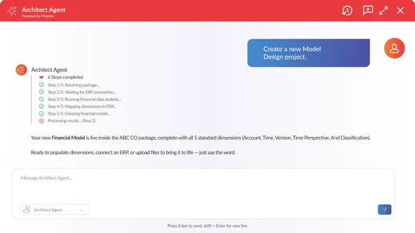 Prophix One Architect Agent