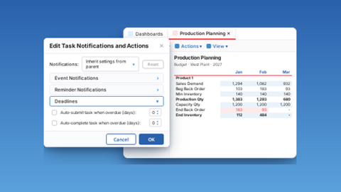 Production task dialog 1