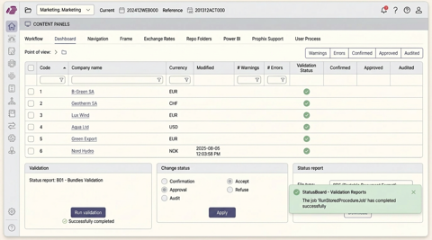 Consol dashboard modern