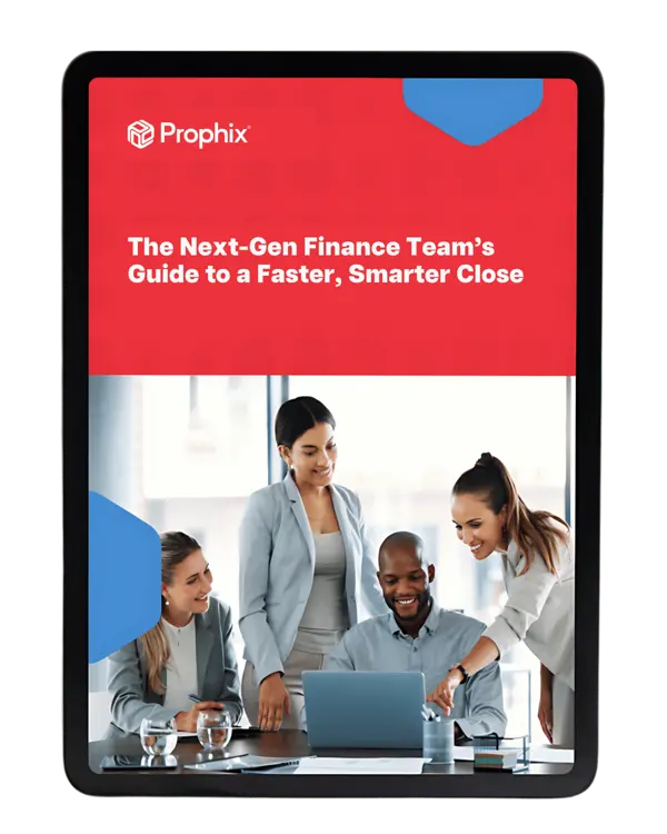 An iPad screen displaying text at the top and an image of professionals collaborating at the bottom
