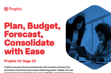 Plannen, budgetteren, voorspellen, consolideren met Sage X3-gegevens - Omslagafbeelding