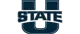 Utah State University logo in dark blue