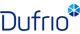 Logotipo da empresa Dufrio em texto azul
