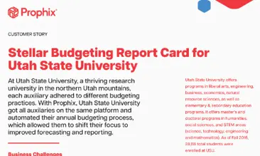 Stellar budgeting report card for Utah State University - Cover Image