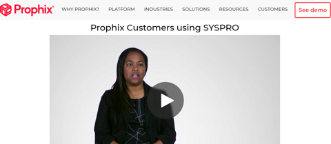 Prophix customers using SYSPRO - Video Cover Image