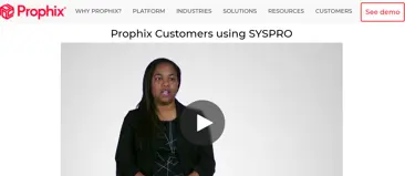 Prophix-Kunden, die SYSPRO einsetzen - Video Titelbild
