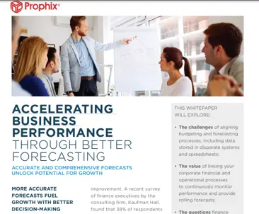 Acclrer la performance des entreprises grce  une meilleure prvision ? Image de couverture