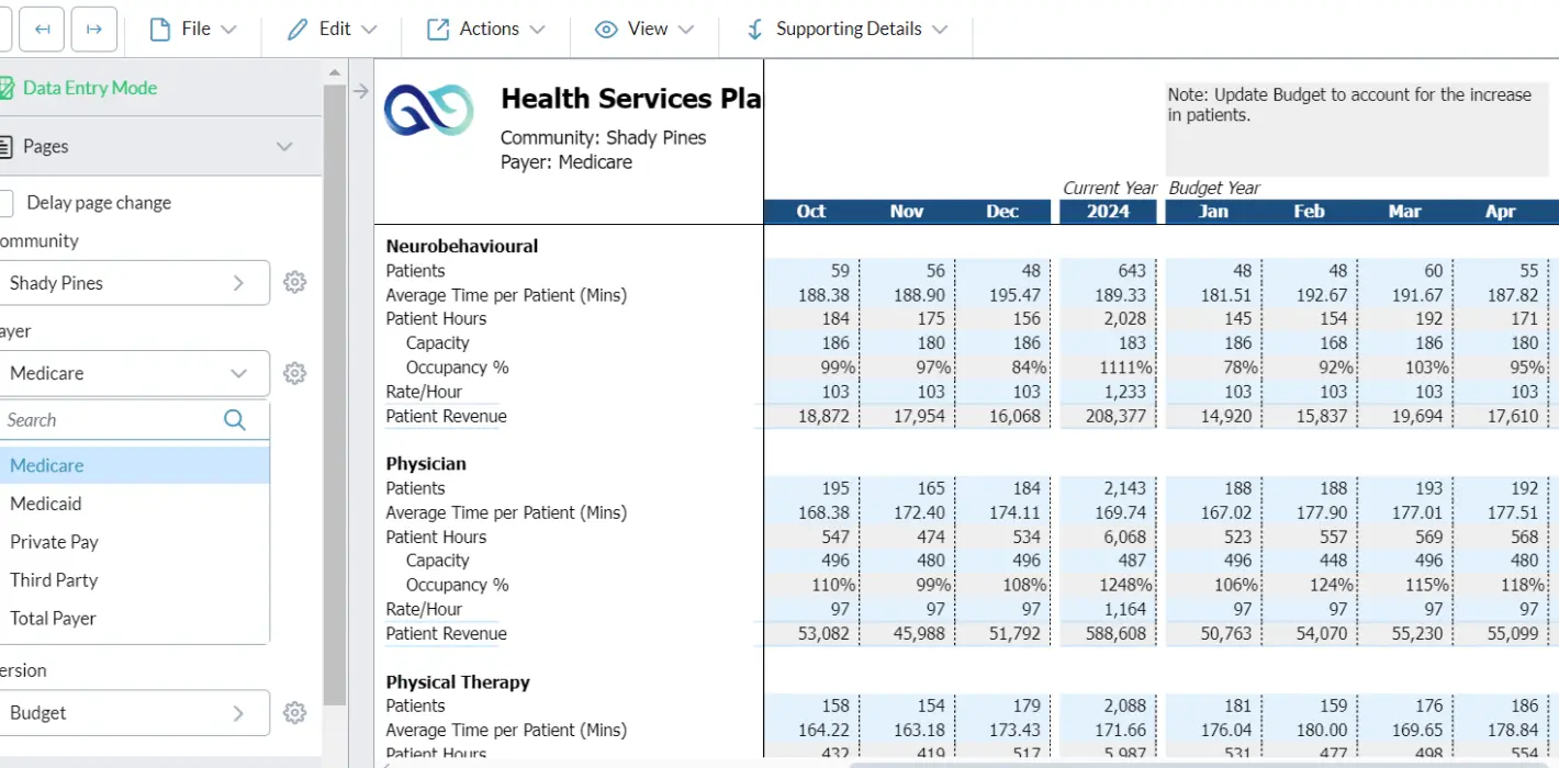 Health Services Planning Screenshot 1
