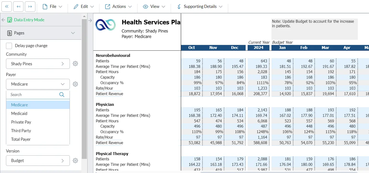 Health Services Planning Screenshot 1