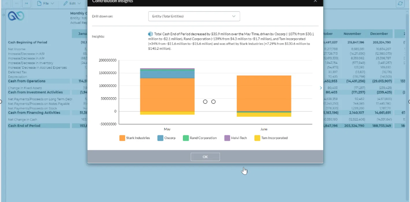 Indirect Cahsflow Statement Screenshot - Data Visualization 02
