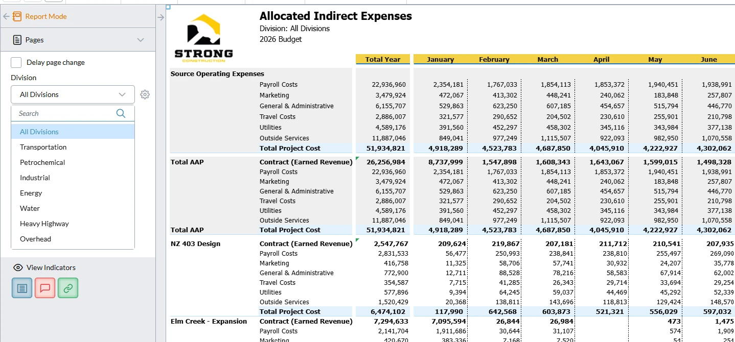 A Project Planning 7 Allocated Indirect Expenses Screenshot