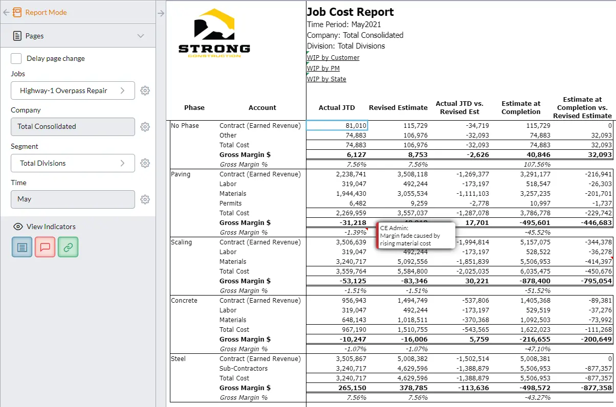 Job Cost Report 5 Screenshot