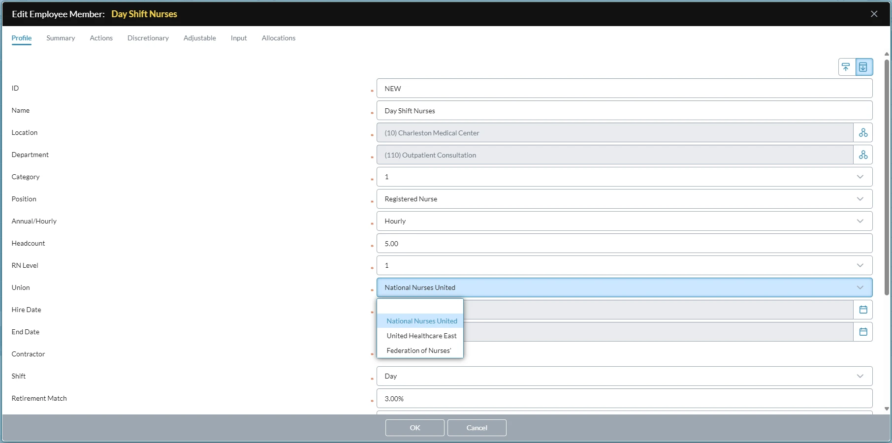 Nurse Staffing 4 Profile Screenshot