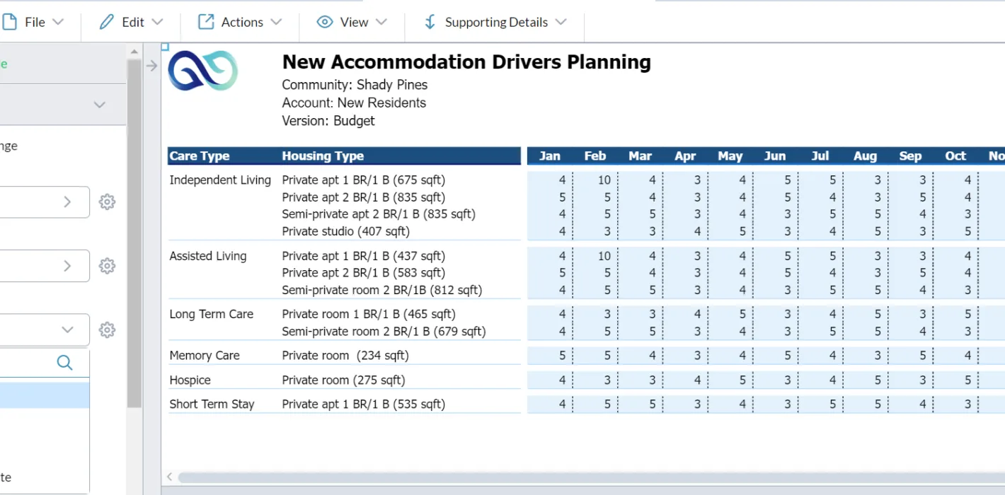 New accommodations driver planning screenshot