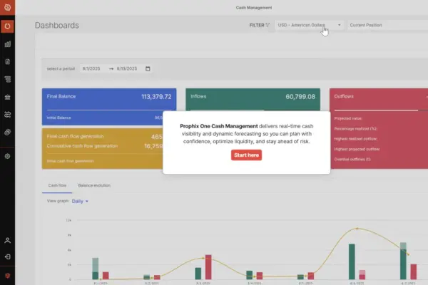 Cash Management Interactive Product Tour